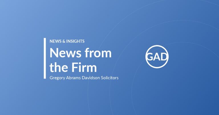 News from the Firm – Gregory Abrams Davidson Solicitors